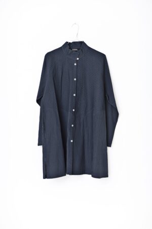 YaccoMaricard short tunic shirt in indigo-blue