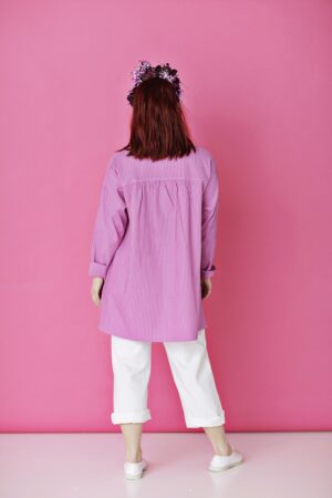 Lang pink YaccoMaricard skjorte
