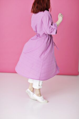 Pink YaccoMaricard kjole med bindebånd