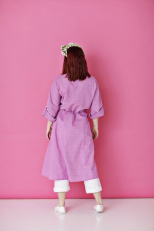 Pink YaccoMaricard kjole med bindebånd