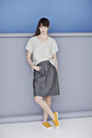 Mc762B-gr-grey-melange-hemp-cotton-skirt-grå-nederdel-McVERDI-1