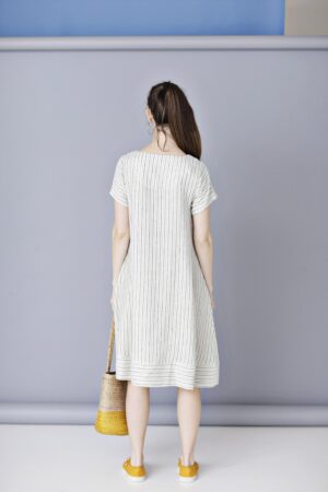 A-line striped summer dress