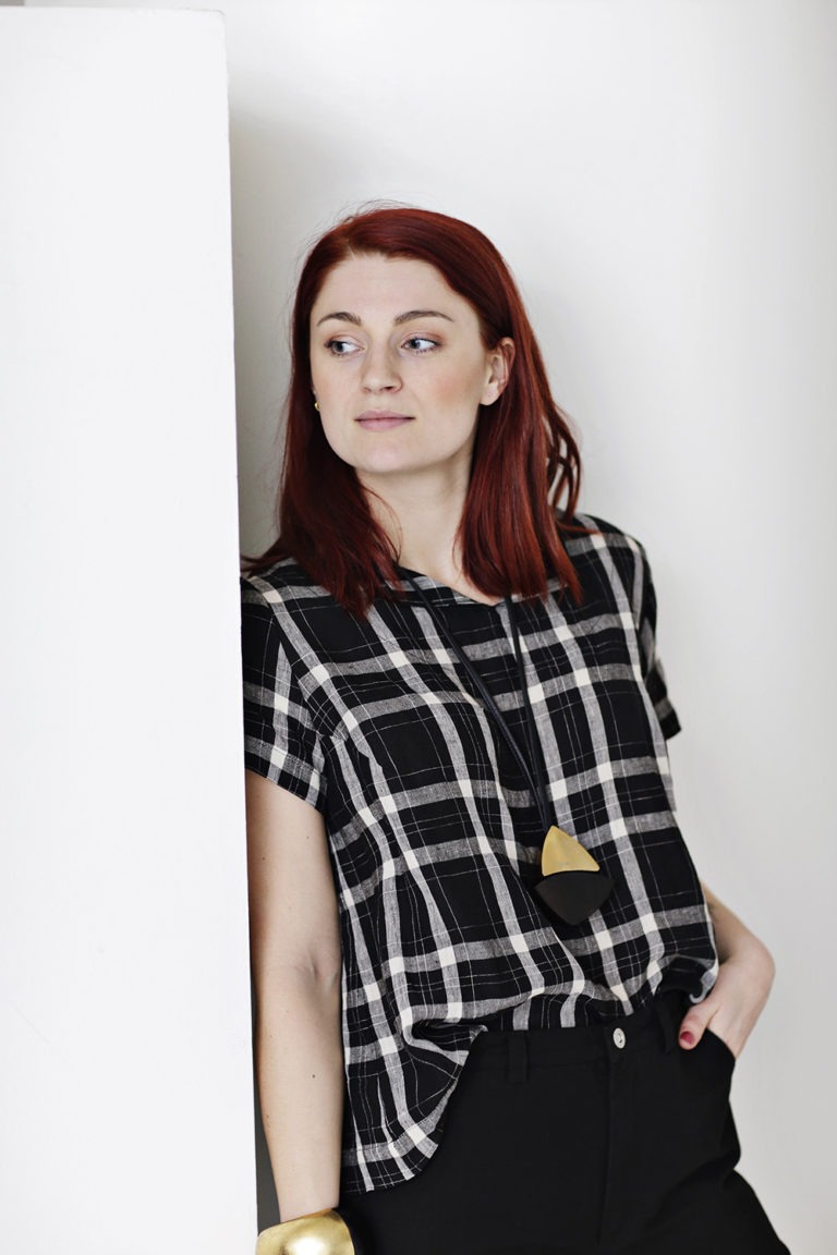 Ternet hørbluse | Hør | McVERDI | Sort | Hvid | Tern | McVERDI