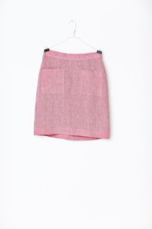 Pink hørnederdel med store lommer
