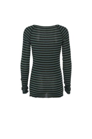 Green/black Amalie Medium Stripe long sleeve top