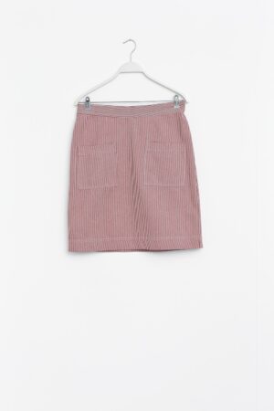 Mc723f-striped skirt-rødstribet nederdel-denim-mcverdi-sommernederdel-1