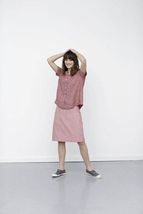 Mc723f-striped skirt-rødstribet nederdel-denim-mcverdi-sommernederdel-3