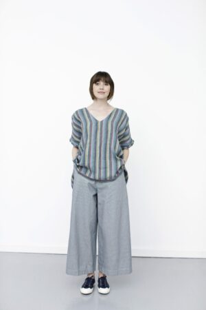 Mc723i-brede mælkedrengestribede bukser-mcverdi-denim-trousers-blue stripe