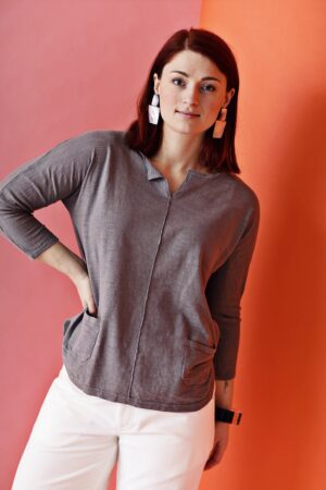 Grey blouse with pockets from Mansted
