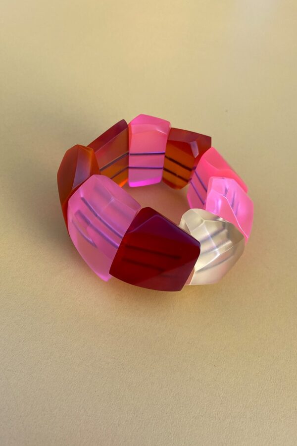 Red/pink bracelet from Monies