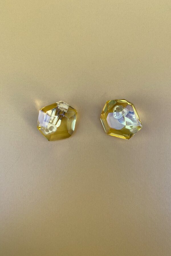 Yellow clip earrings from Monies