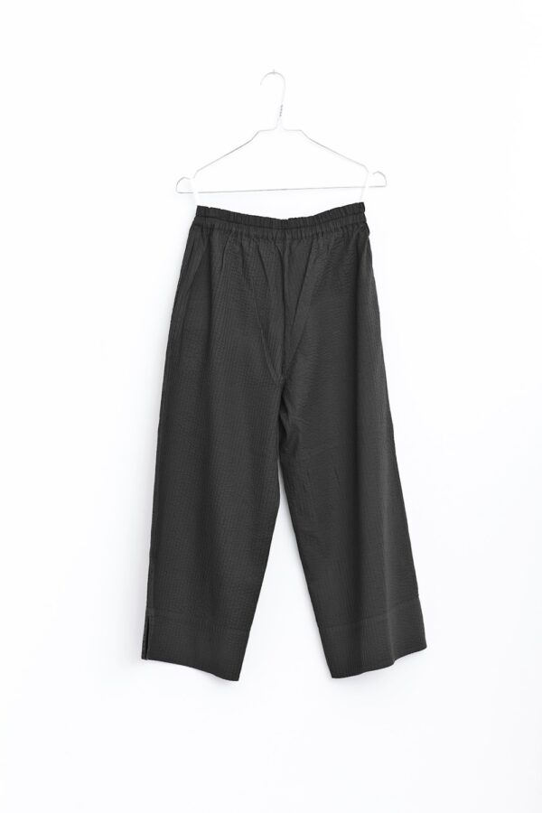 Mørke grå YaccoMarcard bukser med elastik i taljen