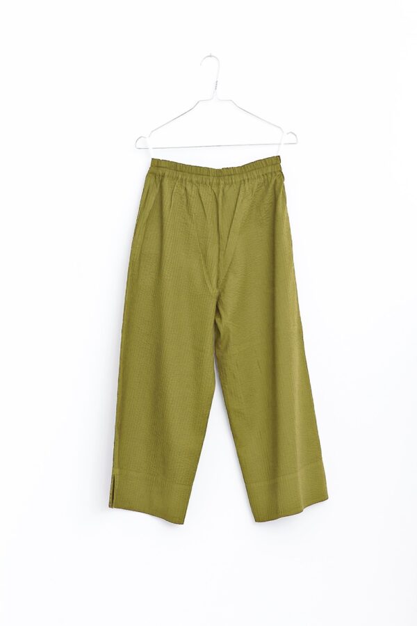 Dark mustard YaccoMaricard pants with elastic waist