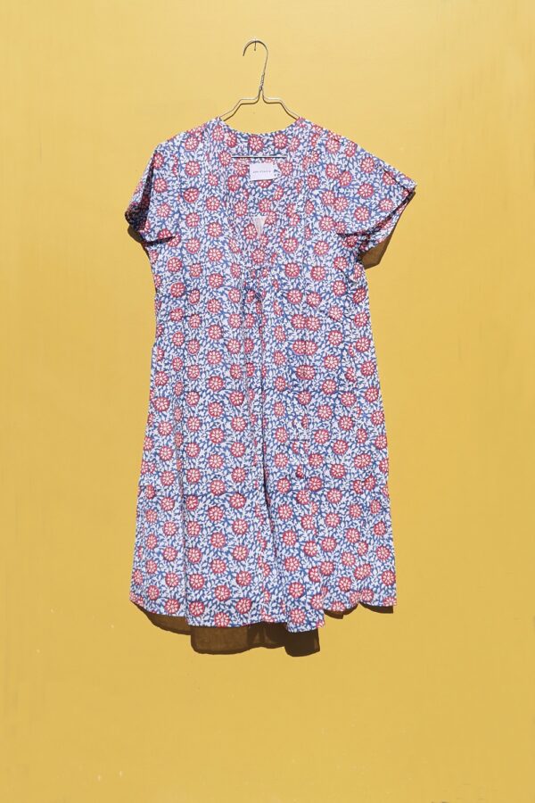 Dress with orange/blue print from Zen Ethic