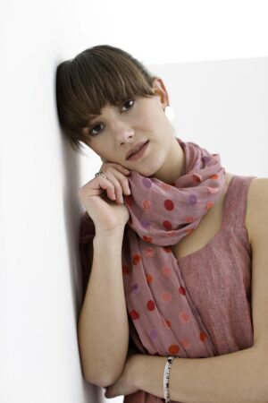 Rose Privatsachen silk scarf with dots
