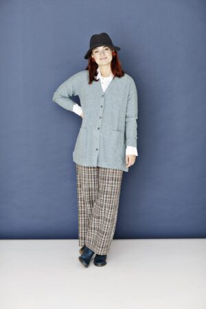 Blue/green knitted cardigan from Mansted