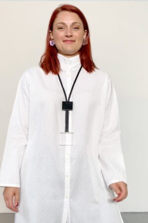 White YaccoMaricard cotton shirt with pintucks