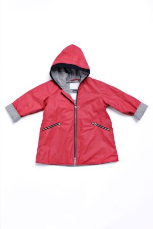 Red a-line coat