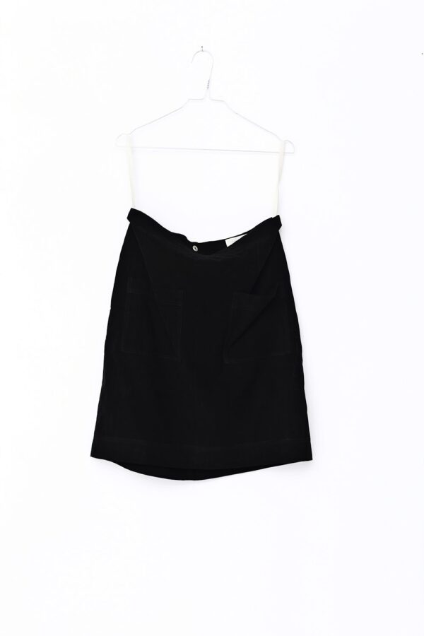 Black corduroy skirt with pockets