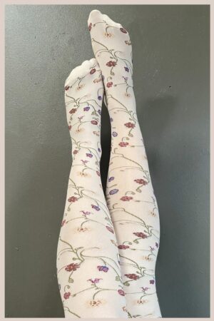 Tights with flowerprint
