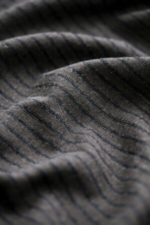 Brown worker jacket in striped wool