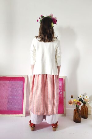 Offwhite cardigan in cotton from Mansted
