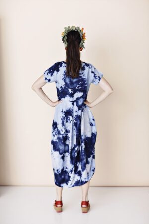 Blue Privatsachen hand-dyed silk dress