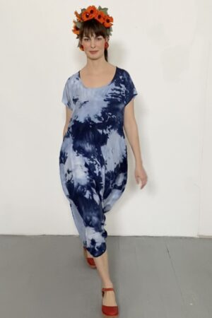 Blue Privatsachen hand-dyed silk dress