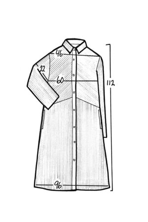 Terracotta coloured YaccoMaricard shirt dress with pintucks