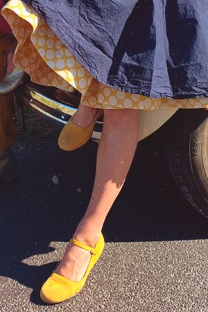 Ballerina med gul mocka från Nordic Shoe People