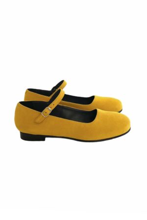 Yellow suede ballerina from Nordic Shoe People