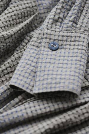 Shirt dress in grey/blue small checks