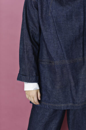 Loose fitted denim blouse