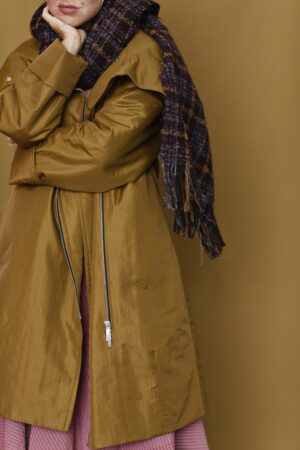 Mc821b-golden-fitted winter coat-mcverdi-frakke-til kvinder-vinterfrakke-2