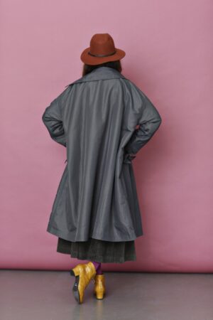 Mc821w-grey-truffle-mcverdi-frakke med udfoer-coat with wool lining-winter-coat