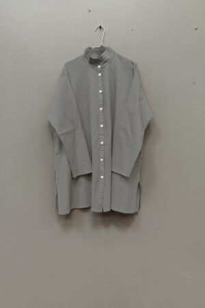 Dark grey  YaccoMaricard cotton shirt with pintucks