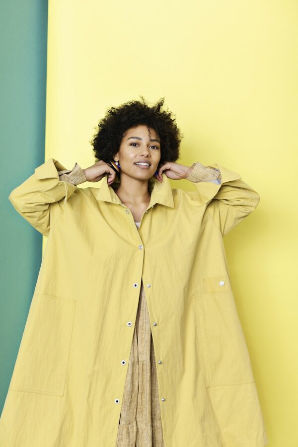 mc840d-yellow-gul frakke-oversize-sommerfrakke-mcverdi-coat
