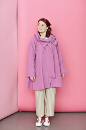 mc841a-pink-sommerjakke-lynlås-zipper-coat with hood-3