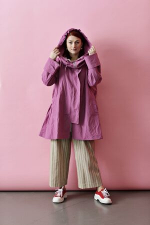 mc841a-pink-sommerjakke-lynlås-zipper-coat with hood-4
