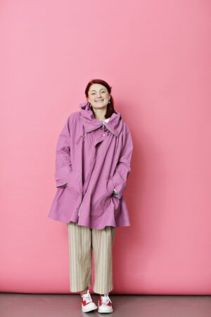 mc841a-pink-sommerjakke-lynlås-zipper-coat with hood-5