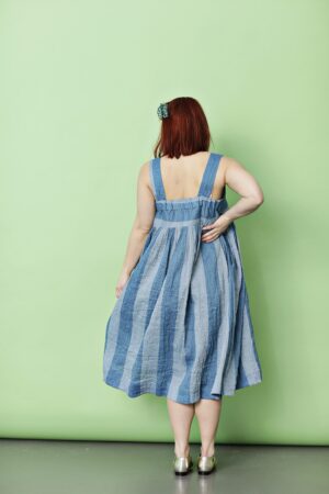 Pretty spencer dress with blue stripes