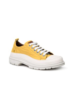 Sneakers with a rough rubber sole in Yellow
