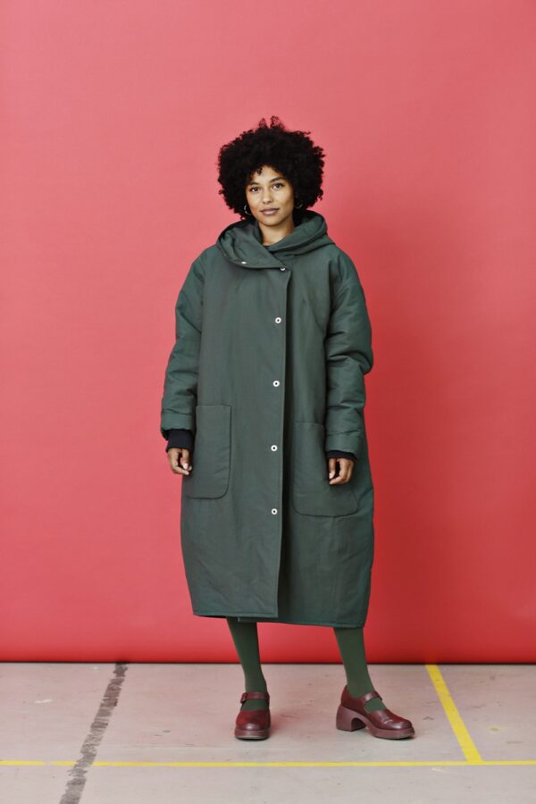 Vær stille Forskel Enrich grøn lang frakke | oversize vinterfrakke | frakke med hætte til vinter