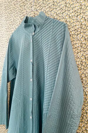 Lys aqua YaccoMaricard kort tunika-skjorte