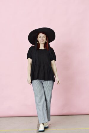 mc882a-black linen blouse-mcverdi-ss23-summer collection-linen-cotton-bomuld-1