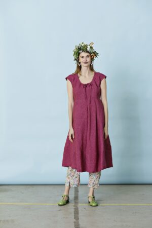 mc882d-pink hørkjole-mcverdi-linen dress-