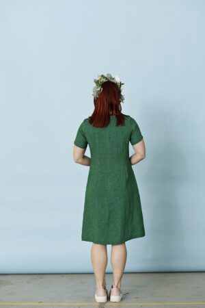 mc882e-green-linen dress-mcverdi-grøn kjole-3