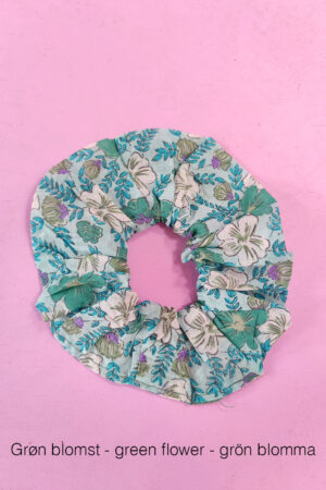 grøn-blomst-scrunchies-1