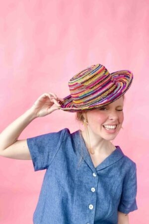 Lovely multicolored summer hat