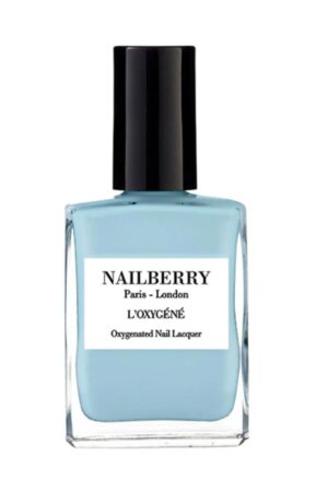 Baby blue colored nail polish from Nailberry